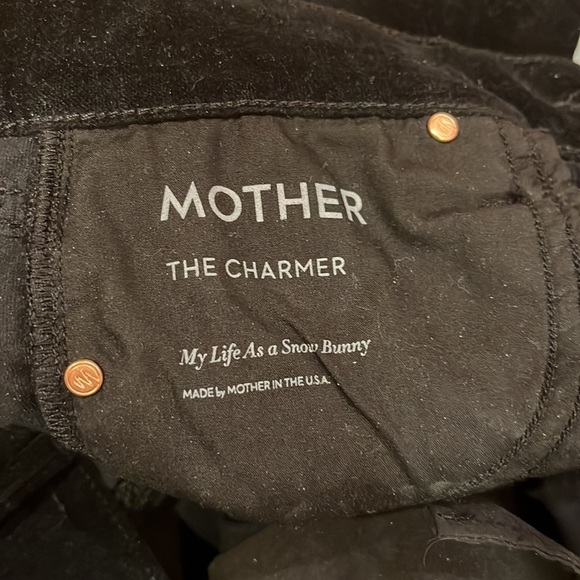 Mother Woman’s The Charmer Black Velvet Jeans Size 27 - Picture 7 of 8
